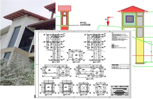 Elevador semi-enterrado Niterói/RJ - Projeto arquitetônico, projeto estrutural e execução